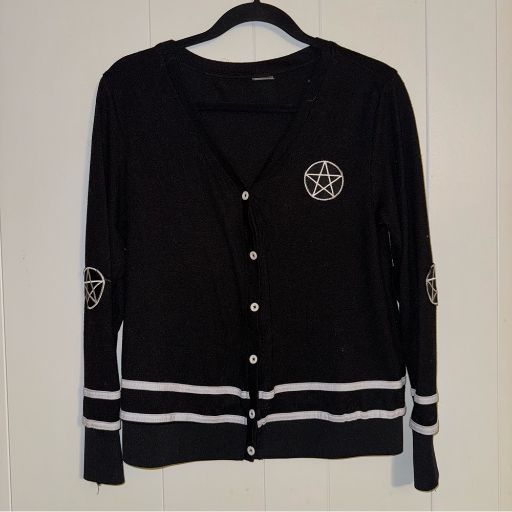 Pentagram Button-up Sweater